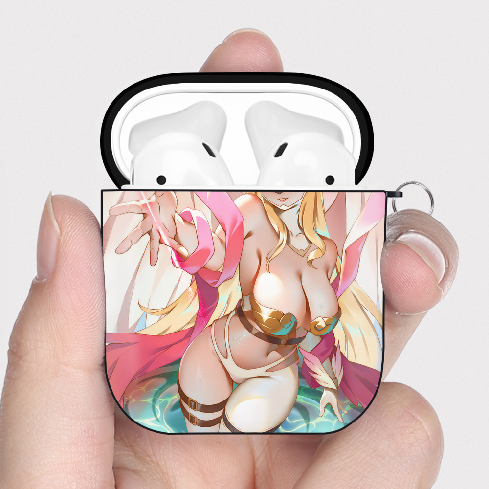 （画像用） Digimon デジタルモンスター/デジモン AirPods 第2世代保護ケース ハードシェル ブラック 耐衝撃・防指紋・カラビナ付き
