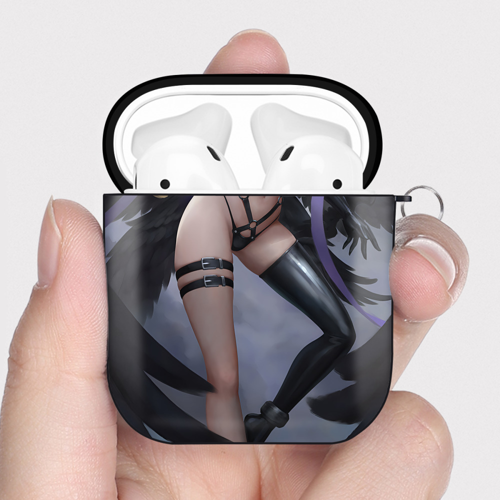 （画像用） Digimon デジタルモンスター/デジモン AirPods 第2世代保護ケース ハードシェル ブラック 耐衝撃・防指紋・カラビナ付き