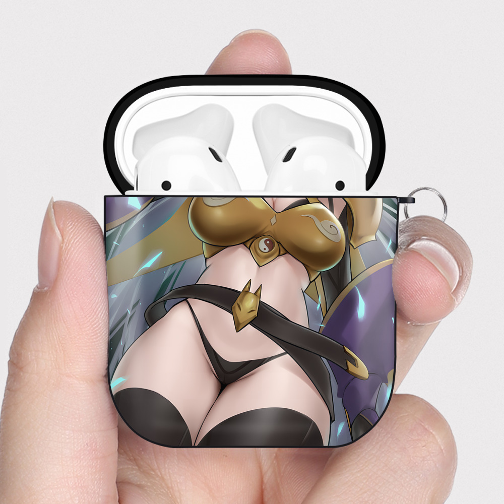 （画像用） Digimon デジタルモンスター/デジモン AirPods 第2世代保護ケース ハードシェル ブラック 耐衝撃・防指紋・カラビナ付き