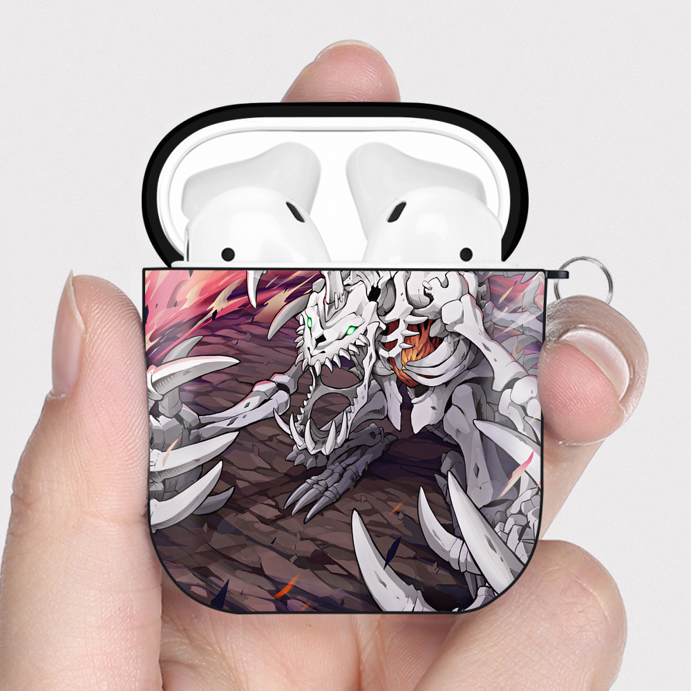 （画像用） Digimon デジタルモンスター/デジモン AirPods 第2世代保護ケース ハードシェル ブラック 耐衝撃・防指紋・カラビナ付き