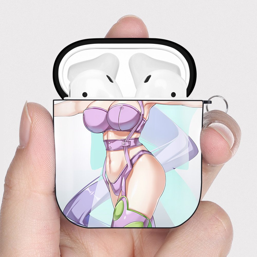 （画像用） Digimon デジタルモンスター/デジモン AirPods 第2世代保護ケース ハードシェル ブラック 耐衝撃・防指紋・カラビナ付き