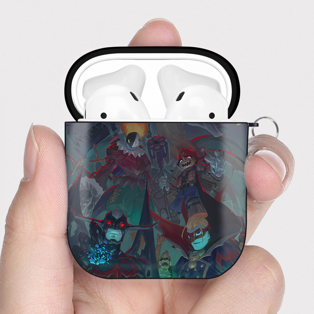 （画像用） Digimon デジタルモンスター/デジモン AirPods 第2世代保護ケース ハードシェル ブラック 耐衝撃・防指紋・カラビナ付き