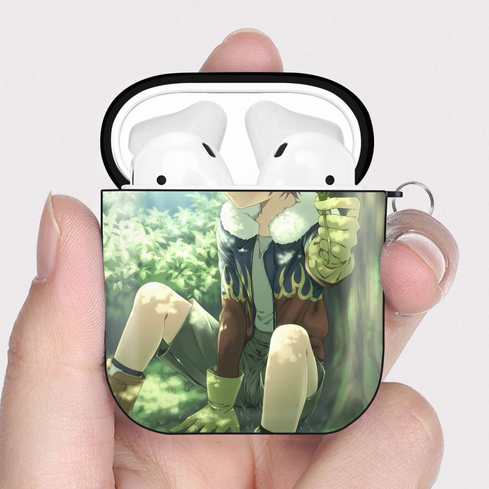 （画像用） Digimon デジタルモンスター/デジモン AirPods 第2世代保護ケース ハードシェル ブラック 耐衝撃・防指紋・カラビナ付き