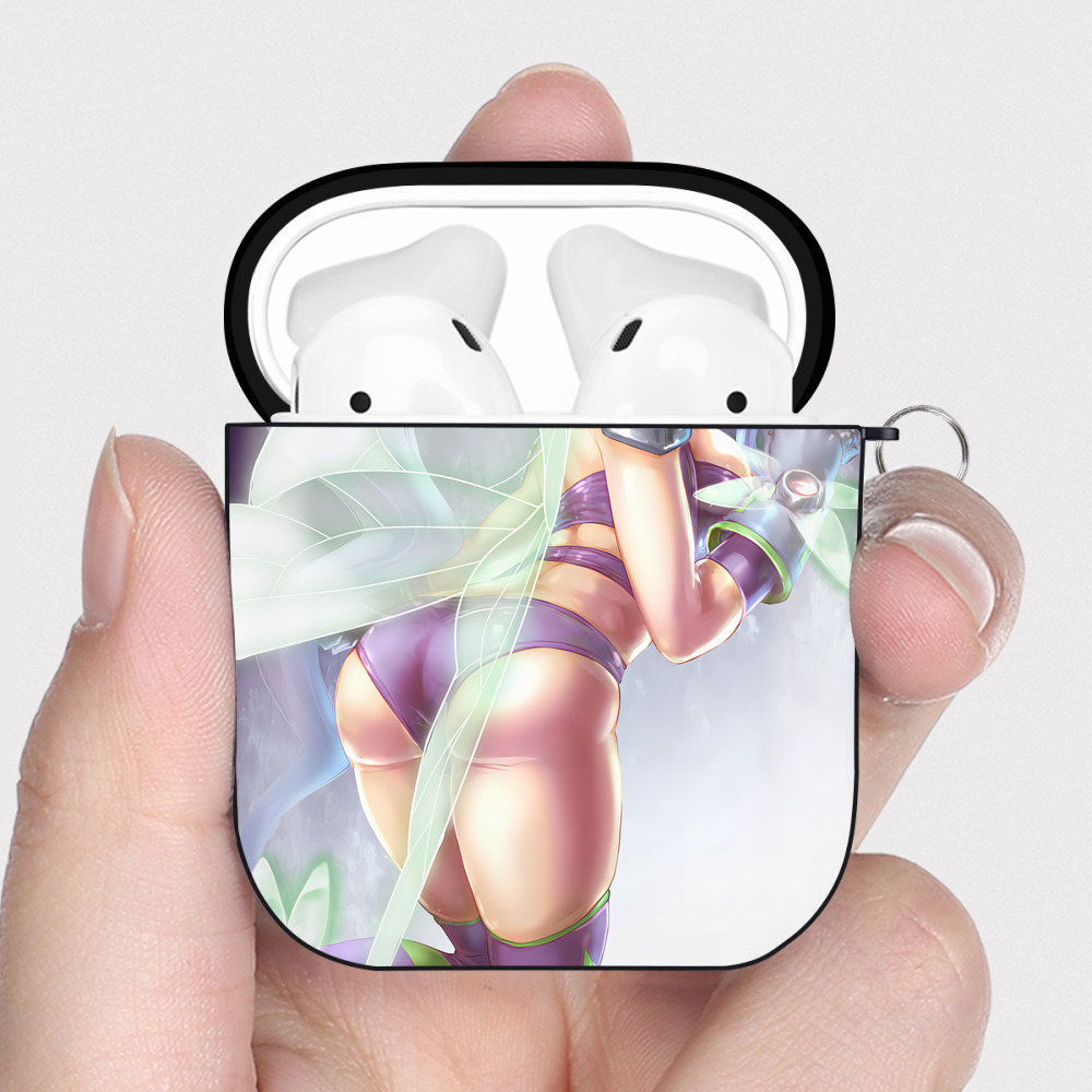 （画像用） Digimon デジタルモンスター/デジモン AirPods 第2世代保護ケース ハードシェル ブラック 耐衝撃・防指紋・カラビナ付き