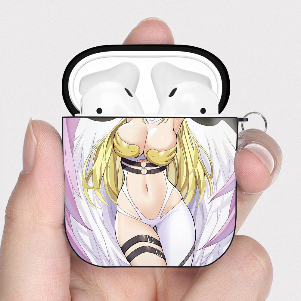 （画像用） Digimon デジタルモンスター/デジモン AirPods 第2世代保護ケース ハードシェル ブラック 耐衝撃・防指紋・カラビナ付き