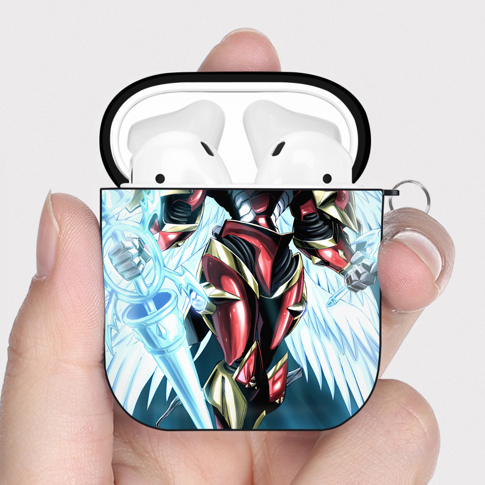 （画像用） Digimon デジタルモンスター/デジモン AirPods 第2世代保護ケース ハードシェル ブラック 耐衝撃・防指紋・カラビナ付き