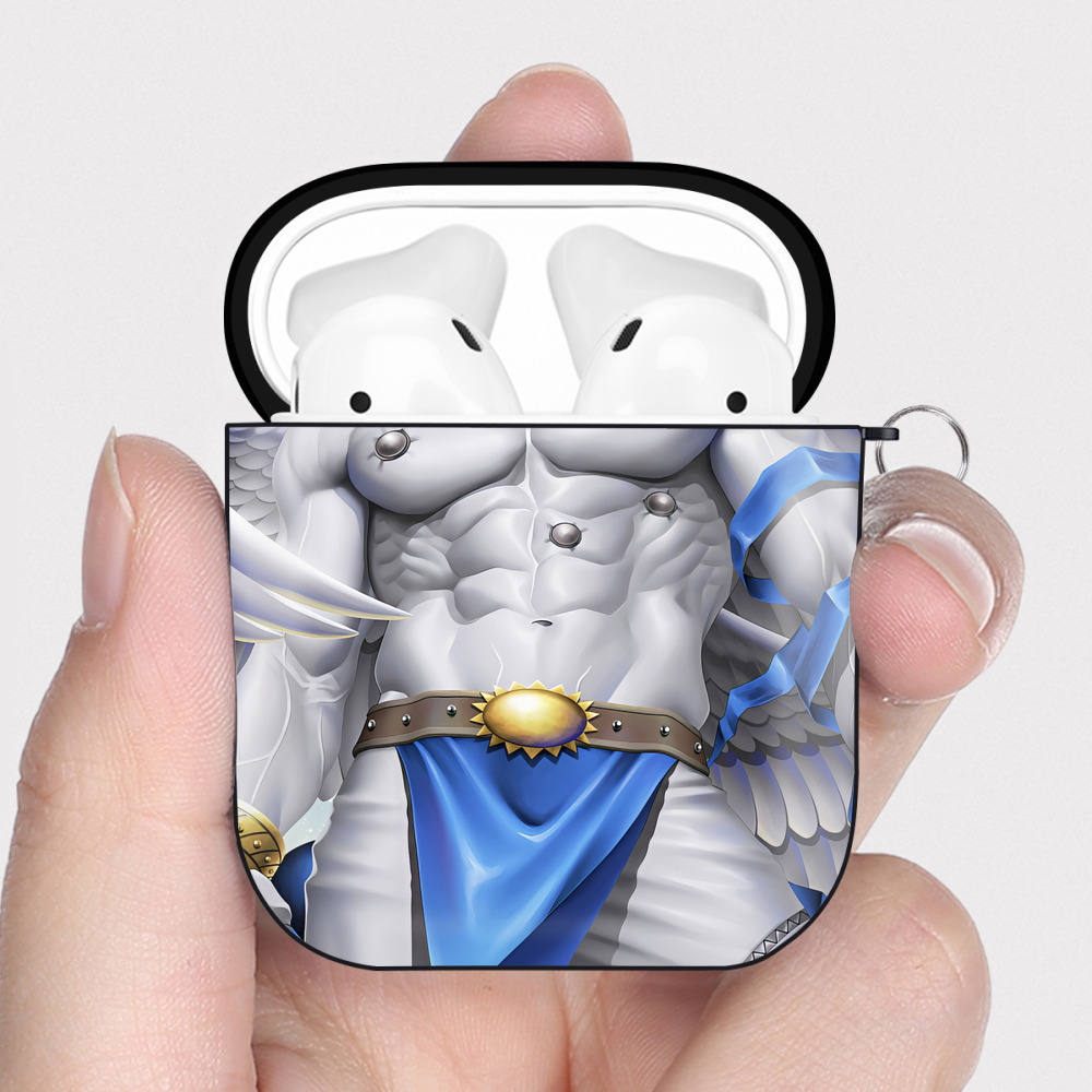 （画像用） Digimon デジタルモンスター/デジモン AirPods 第2世代保護ケース ハードシェル ブラック 耐衝撃・防指紋・カラビナ付き