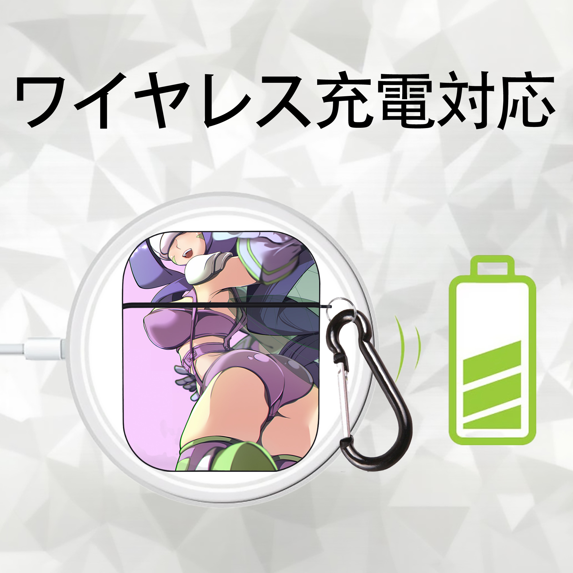 Digimon デジタルモンスター/デジモン AirPods 第2世代保護ケース ハードシェル ブラック 耐衝撃・防指紋・カラビナ付き