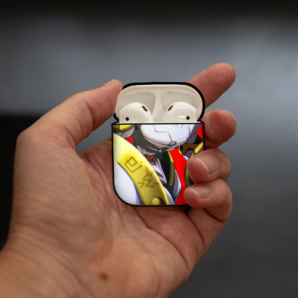 Digimon デジタルモンスター/デジモン AirPods 第2世代保護ケース ハードシェル ブラック 耐衝撃・防指紋・カラビナ付き