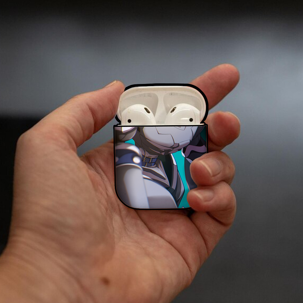 Digimon デジタルモンスター/デジモン AirPods 第2世代保護ケース ハードシェル ブラック 耐衝撃・防指紋・カラビナ付き