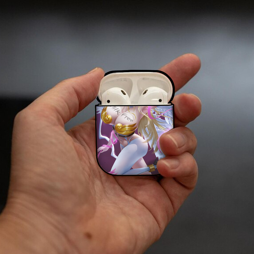 Digimon デジタルモンスター/デジモン AirPods 第2世代保護ケース ハードシェル ブラック 耐衝撃・防指紋・カラビナ付き