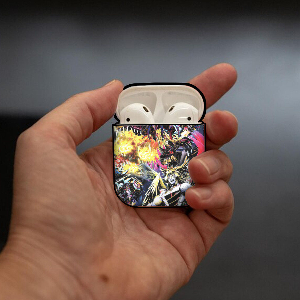 Digimon デジタルモンスター/デジモン AirPods 第2世代保護ケース ハードシェル ブラック 耐衝撃・防指紋・カラビナ付き