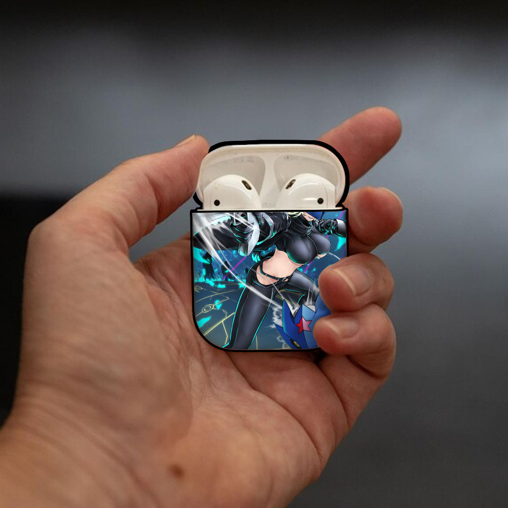 Digimon デジタルモンスター/デジモン AirPods 第2世代保護ケース ハードシェル ブラック 耐衝撃・防指紋・カラビナ付き