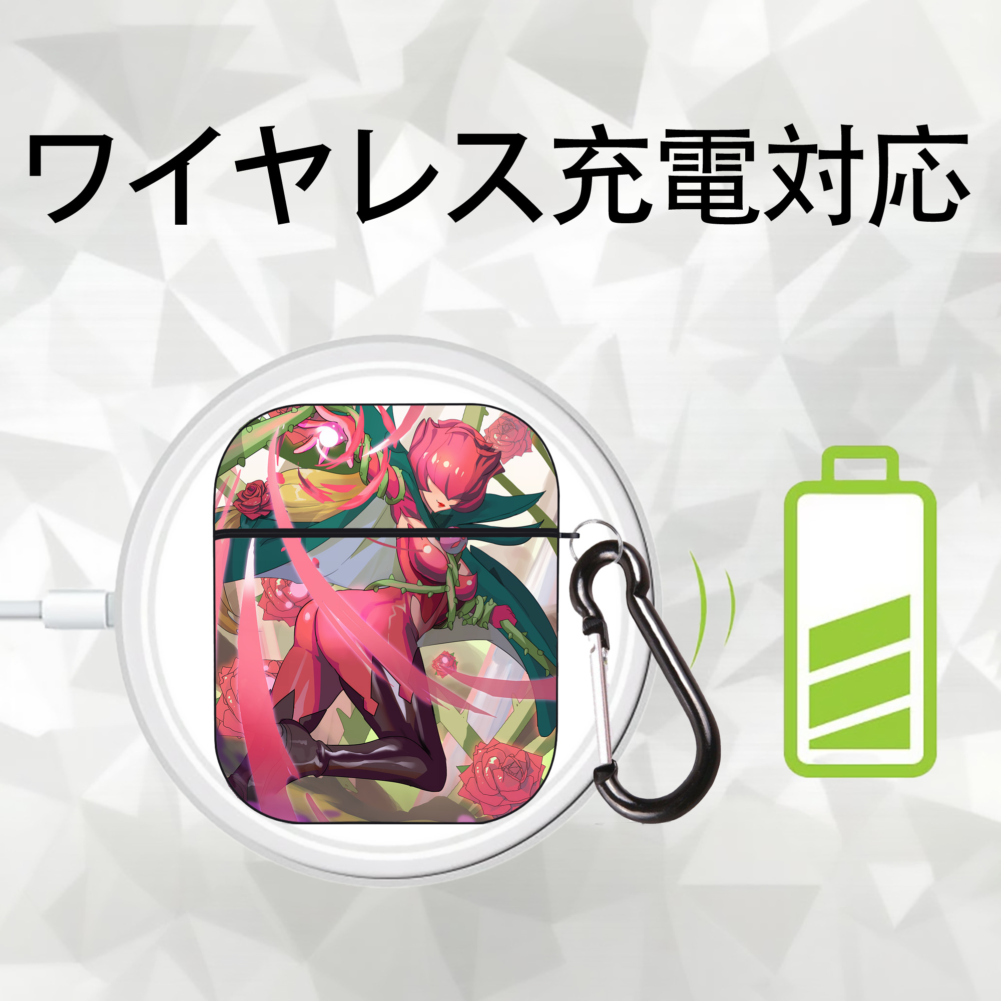 Digimon デジタルモンスター/デジモン AirPods 第2世代保護ケース ハードシェル ブラック 耐衝撃・防指紋・カラビナ付き