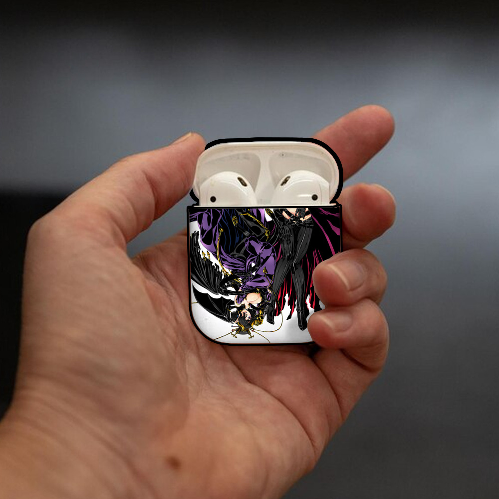 Digimon デジタルモンスター/デジモン AirPods 第2世代保護ケース ハードシェル ブラック 耐衝撃・防指紋・カラビナ付き