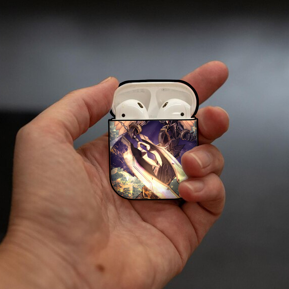 Digimon デジタルモンスター/デジモン AirPods 第2世代保護ケース ハードシェル ブラック 耐衝撃・防指紋・カラビナ付き