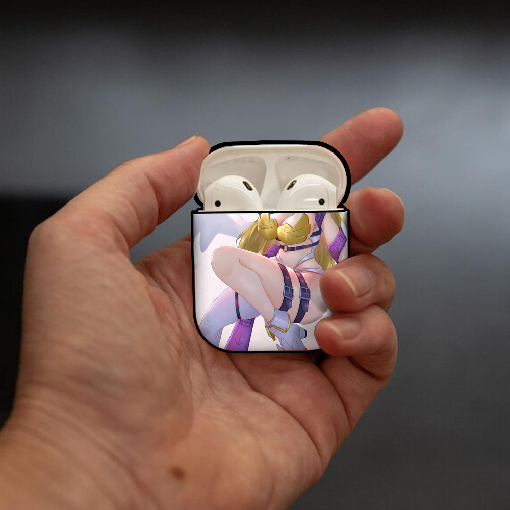 Digimon デジタルモンスター/デジモン AirPods 第2世代保護ケース ハードシェル ブラック 耐衝撃・防指紋・カラビナ付き