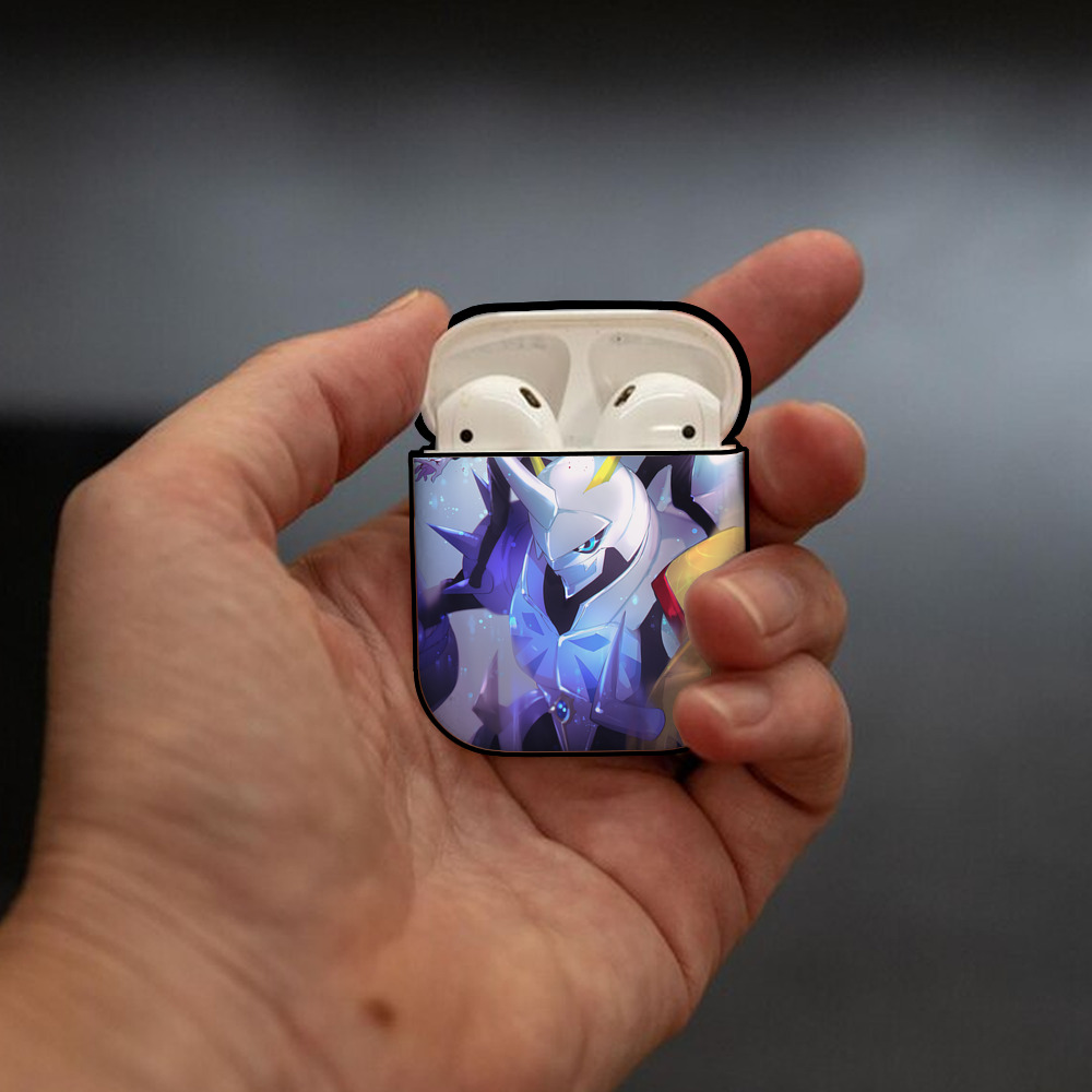 Digimon デジタルモンスター/デジモン AirPods 第2世代保護ケース ハードシェル ブラック 耐衝撃・防指紋・カラビナ付き