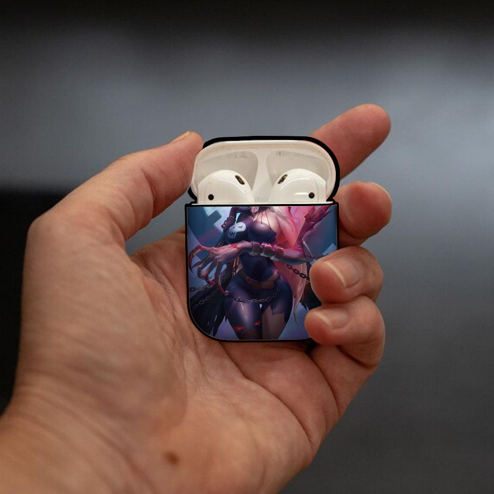 Digimon デジタルモンスター/デジモン AirPods 第2世代保護ケース ハードシェル ブラック 耐衝撃・防指紋・カラビナ付き