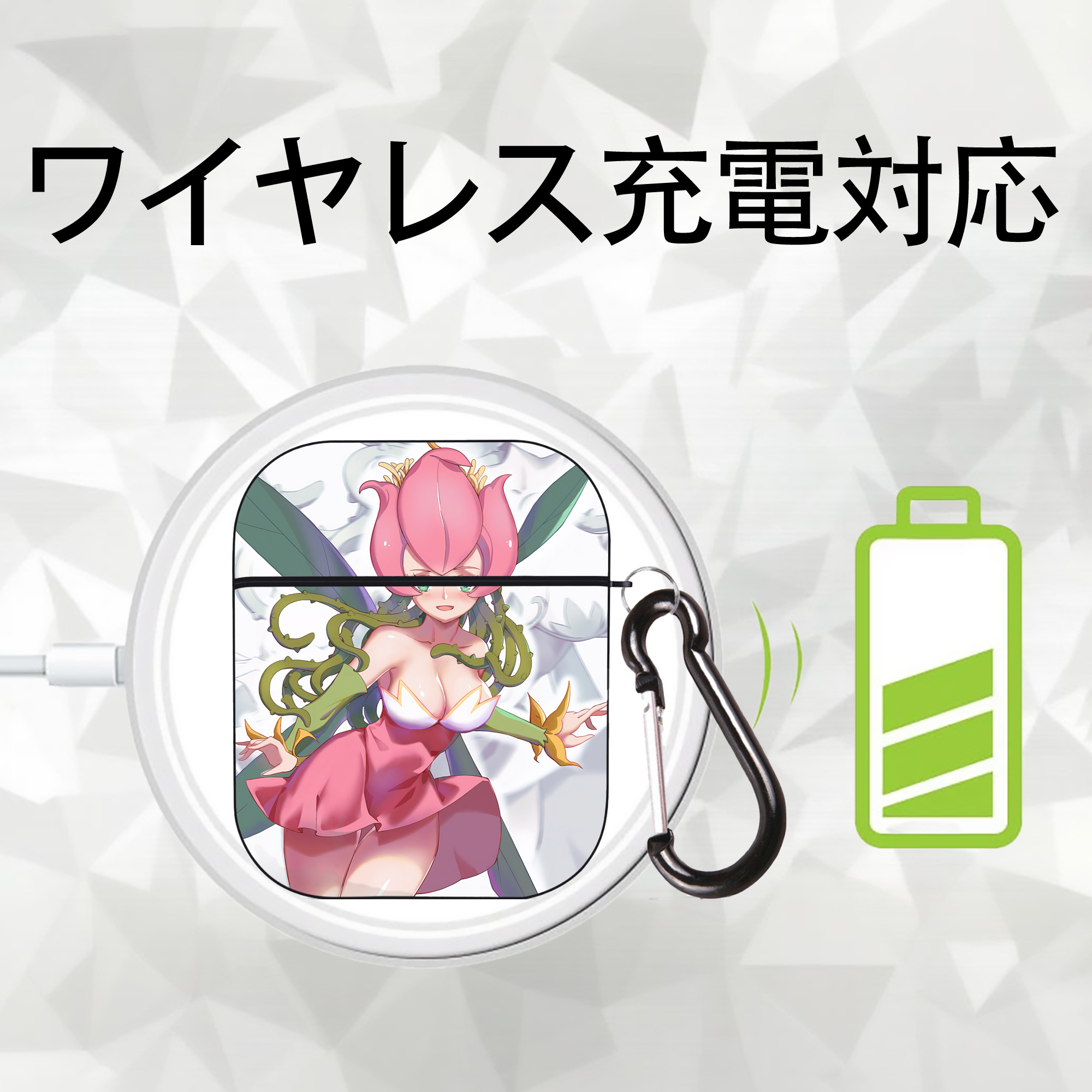 Digimon デジタルモンスター/デジモン AirPods 第2世代保護ケース ハードシェル ブラック 耐衝撃・防指紋・カラビナ付き