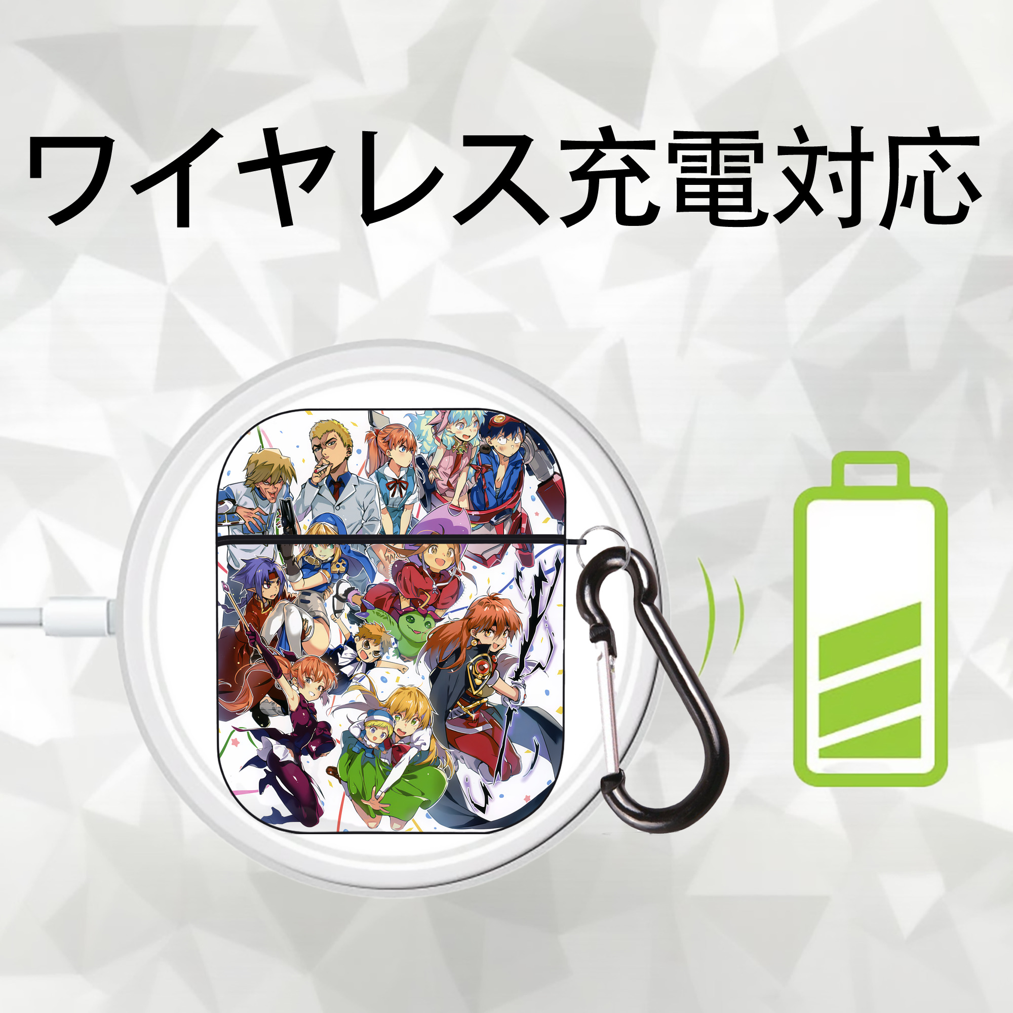 Digimon デジタルモンスター/デジモン AirPods 第2世代保護ケース ハードシェル ブラック 耐衝撃・防指紋・カラビナ付き