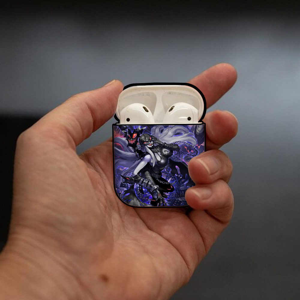 Digimon デジタルモンスター/デジモン AirPods 第2世代保護ケース ハードシェル ブラック 耐衝撃・防指紋・カラビナ付き