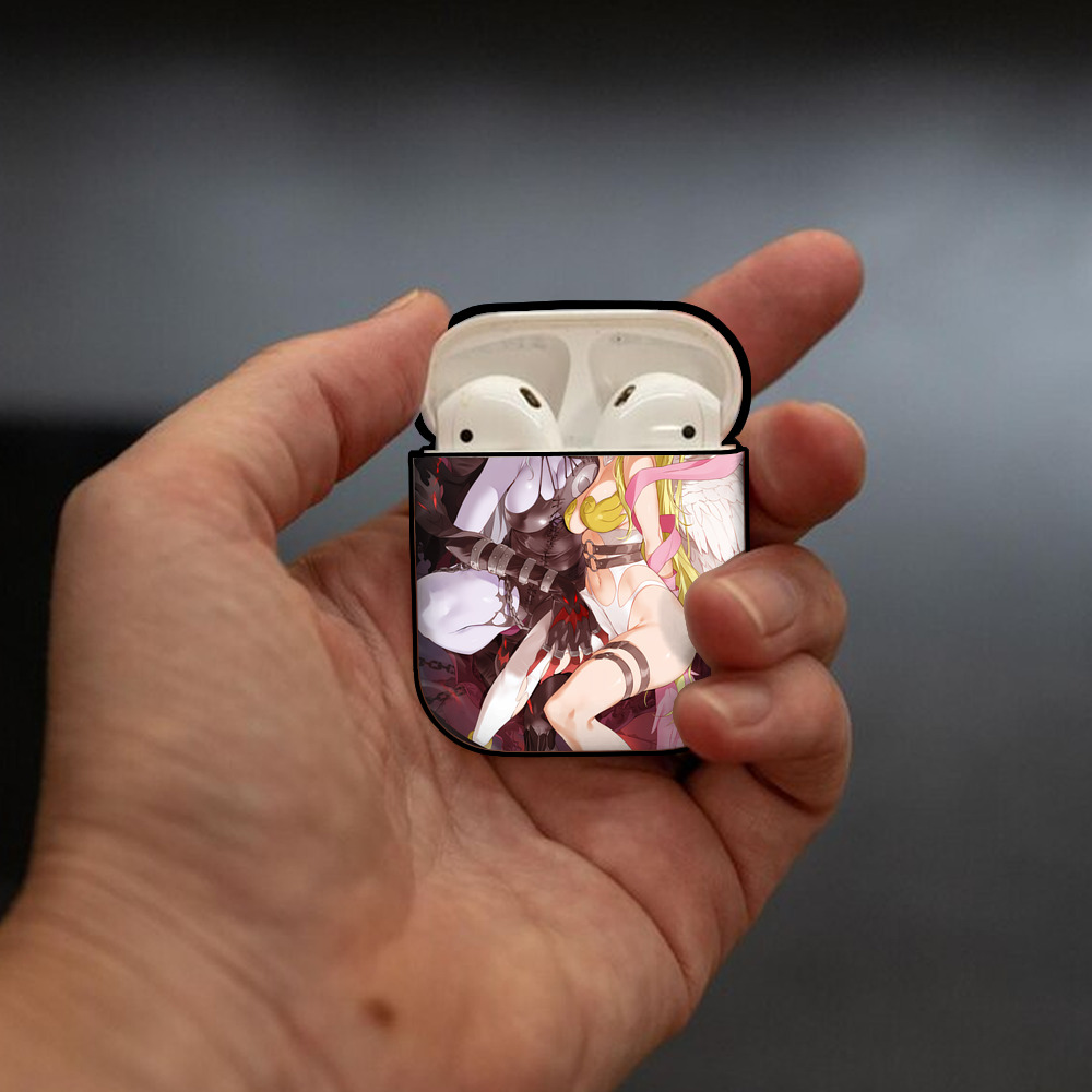 Digimon デジタルモンスター/デジモン AirPods 第2世代保護ケース ハードシェル ブラック 耐衝撃・防指紋・カラビナ付き