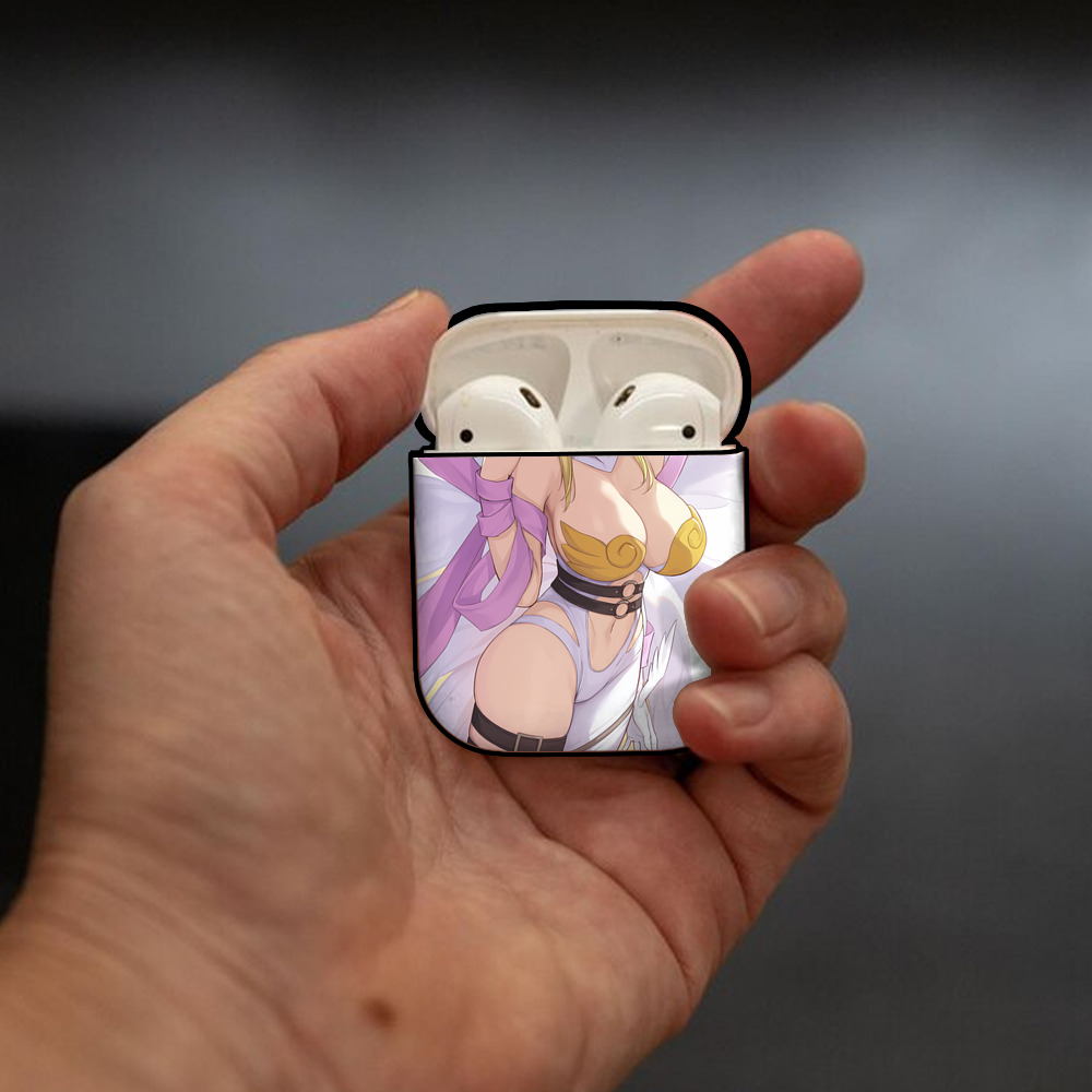Digimon デジタルモンスター/デジモン AirPods 第2世代保護ケース ハードシェル ブラック 耐衝撃・防指紋・カラビナ付き