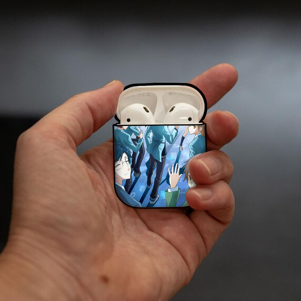 Digimon デジタルモンスター/デジモン AirPods 第2世代保護ケース ハードシェル ブラック 耐衝撃・防指紋・カラビナ付き