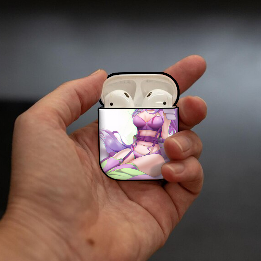 Digimon デジタルモンスター/デジモン AirPods 第2世代保護ケース ハードシェル ブラック 耐衝撃・防指紋・カラビナ付き