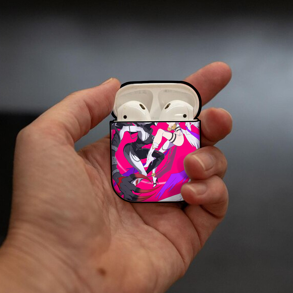 Digimon デジタルモンスター/デジモン AirPods 第2世代保護ケース ハードシェル ブラック 耐衝撃・防指紋・カラビナ付き