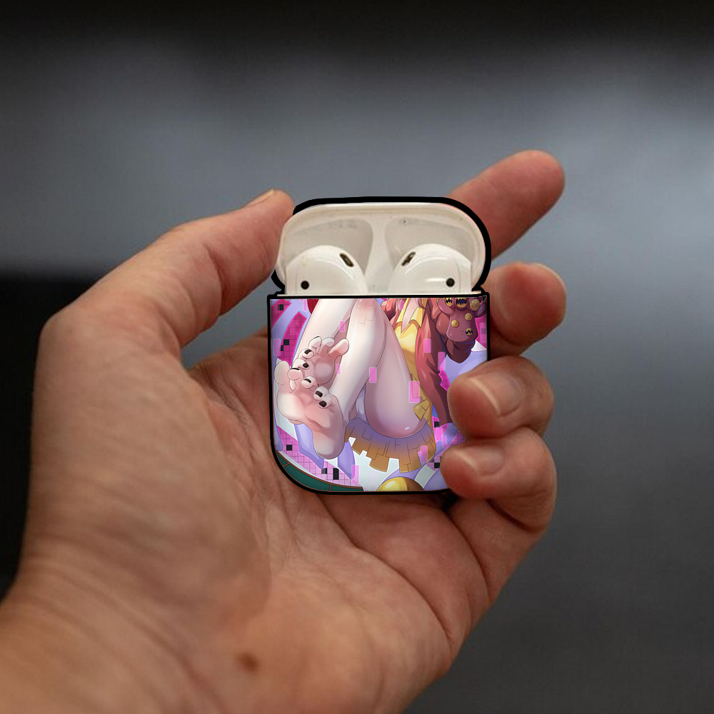 Digimon デジタルモンスター/デジモン AirPods 第2世代保護ケース ハードシェル ブラック 耐衝撃・防指紋・カラビナ付き