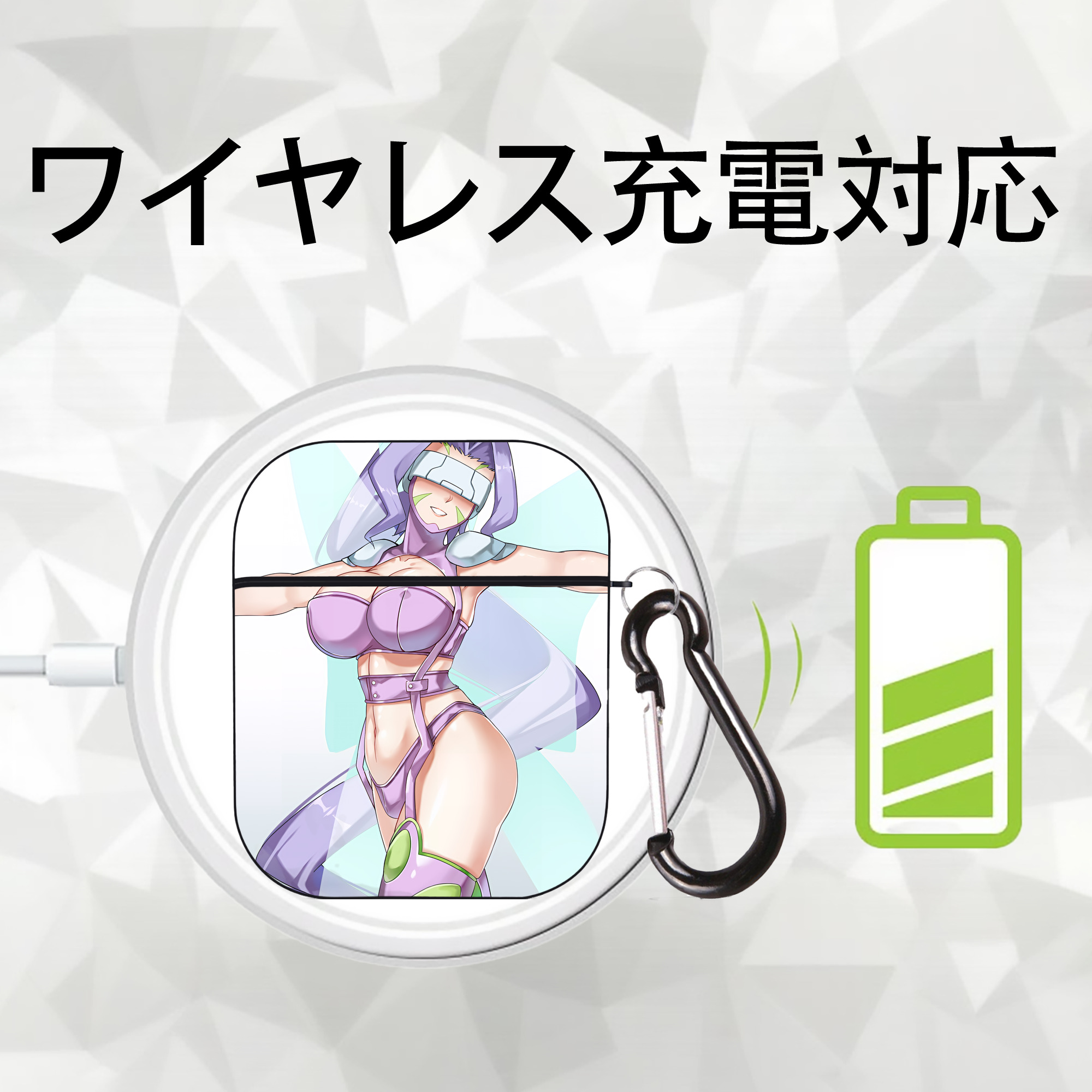 Digimon デジタルモンスター/デジモン AirPods 第2世代保護ケース ハードシェル ブラック 耐衝撃・防指紋・カラビナ付き
