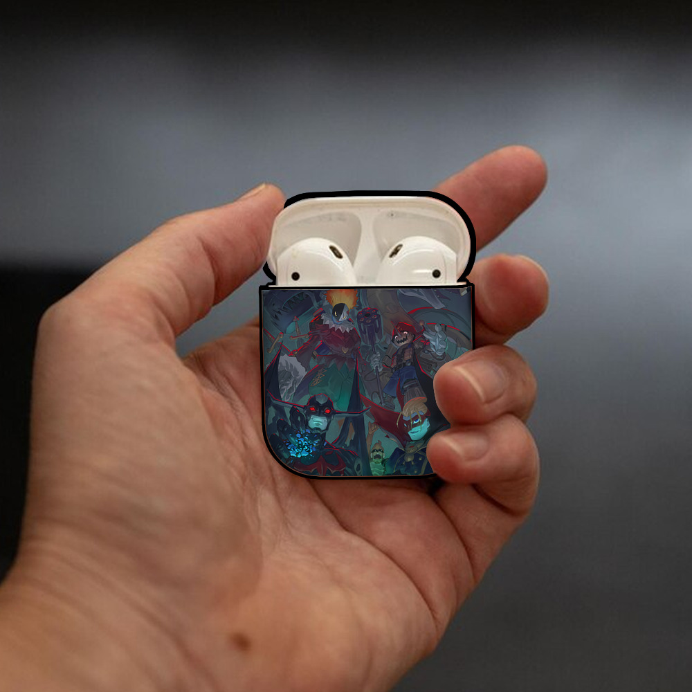 Digimon デジタルモンスター/デジモン AirPods 第2世代保護ケース ハードシェル ブラック 耐衝撃・防指紋・カラビナ付き