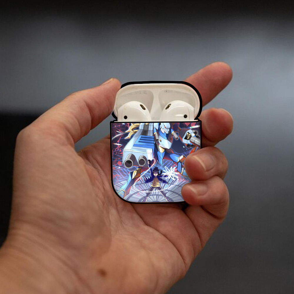 Digimon デジタルモンスター/デジモン AirPods 第2世代保護ケース ハードシェル ブラック 耐衝撃・防指紋・カラビナ付き