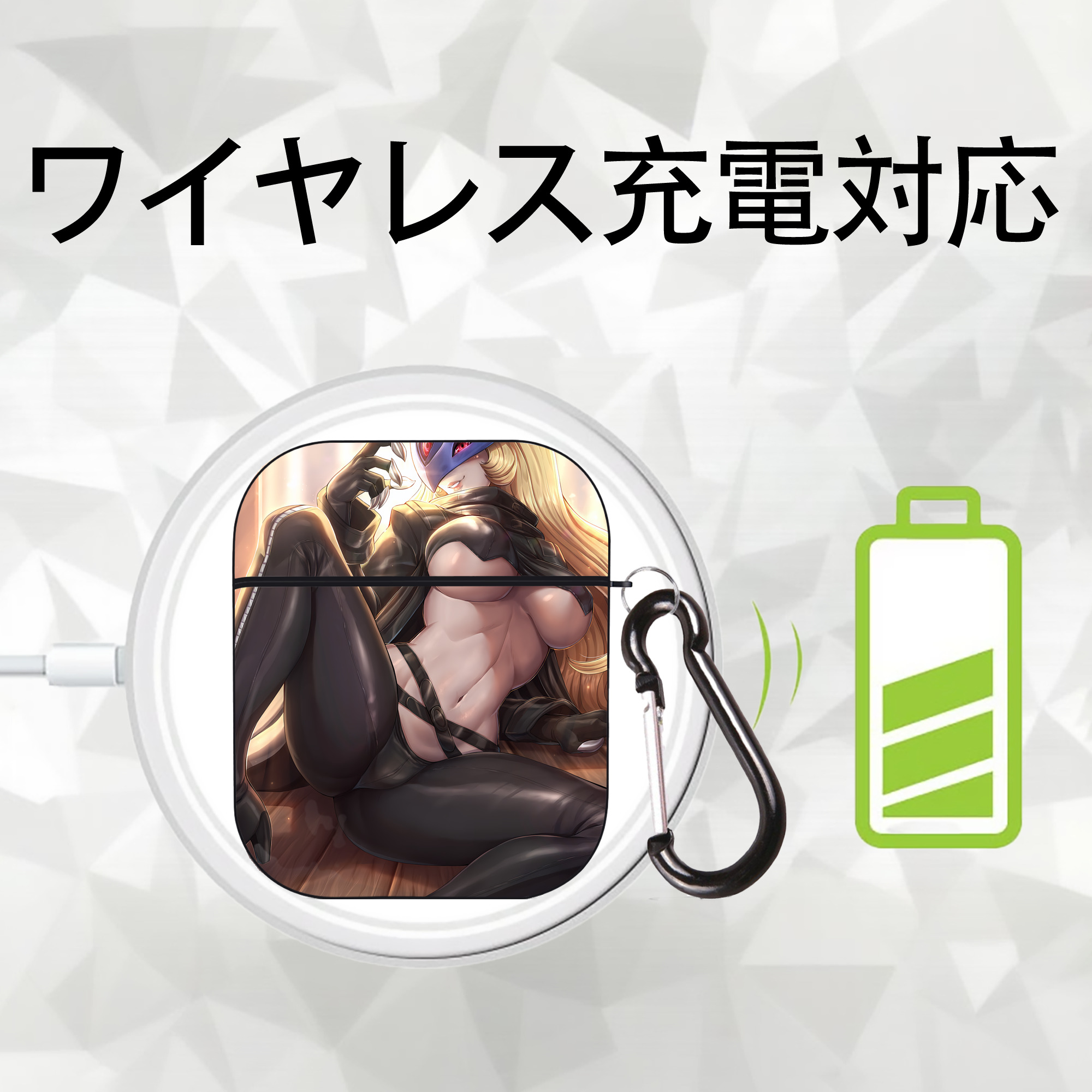 Digimon デジタルモンスター/デジモン AirPods 第2世代保護ケース ハードシェル ブラック 耐衝撃・防指紋・カラビナ付き