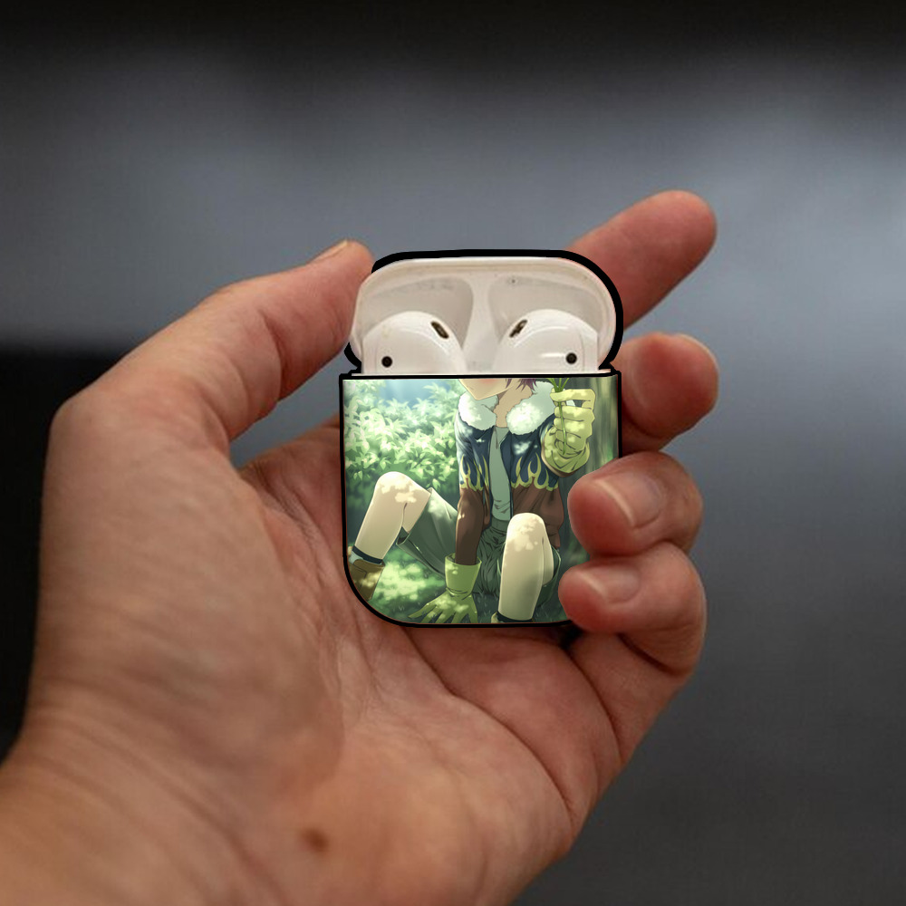 Digimon デジタルモンスター/デジモン AirPods 第2世代保護ケース ハードシェル ブラック 耐衝撃・防指紋・カラビナ付き