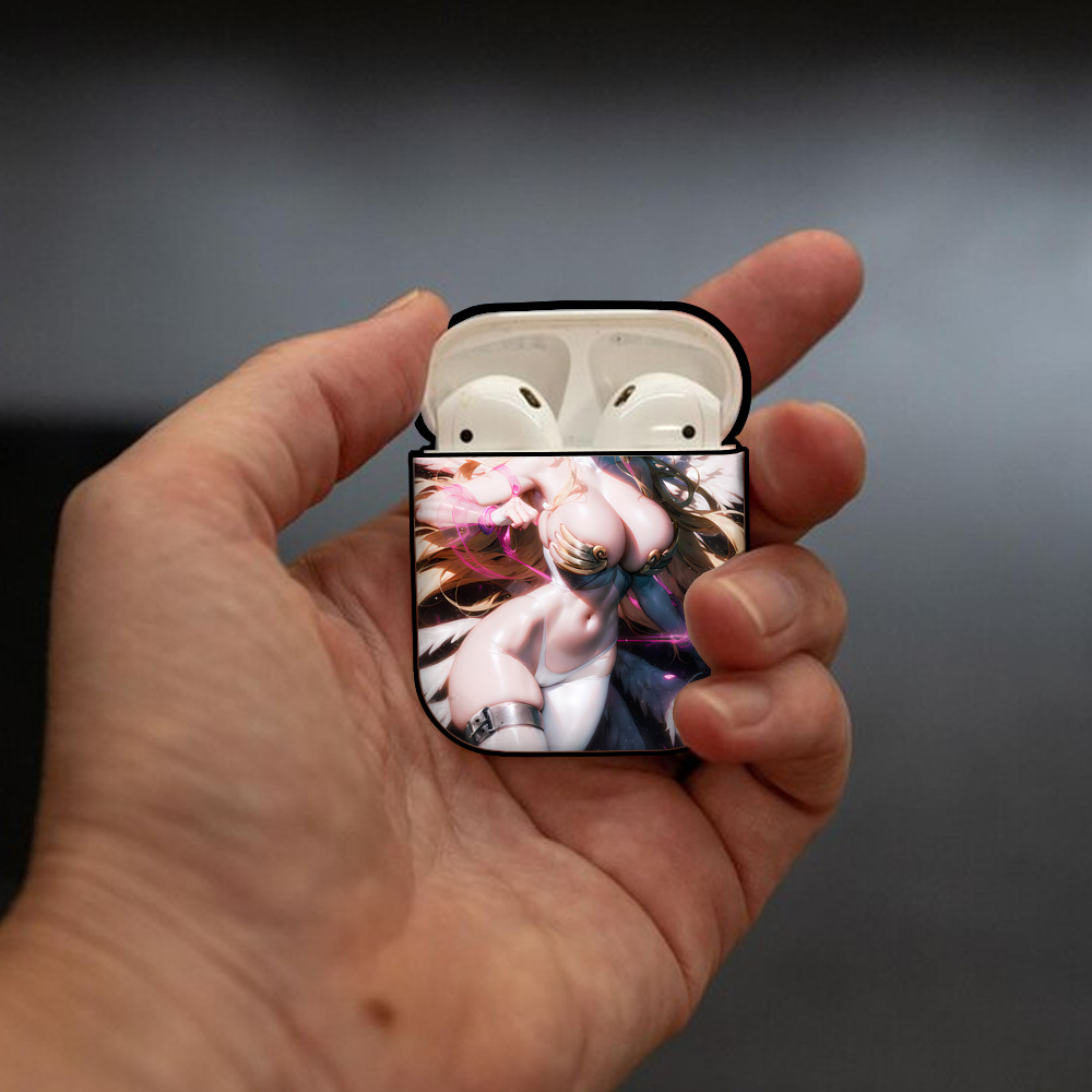 Digimon デジタルモンスター/デジモン AirPods 第2世代保護ケース ハードシェル ブラック 耐衝撃・防指紋・カラビナ付き