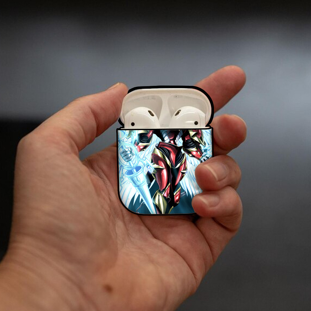 Digimon デジタルモンスター/デジモン AirPods 第2世代保護ケース ハードシェル ブラック 耐衝撃・防指紋・カラビナ付き