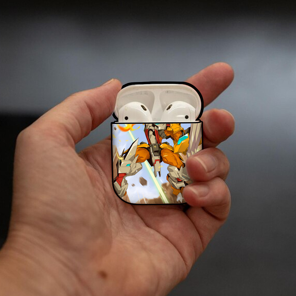 Digimon デジタルモンスター/デジモン AirPods 第2世代保護ケース ハードシェル ブラック 耐衝撃・防指紋・カラビナ付き
