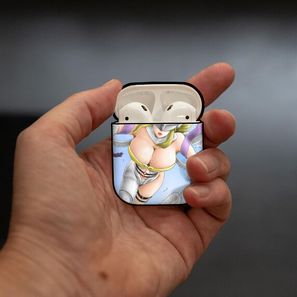 Digimon デジタルモンスター/デジモン AirPods 第2世代保護ケース ハードシェル ブラック 耐衝撃・防指紋・カラビナ付き