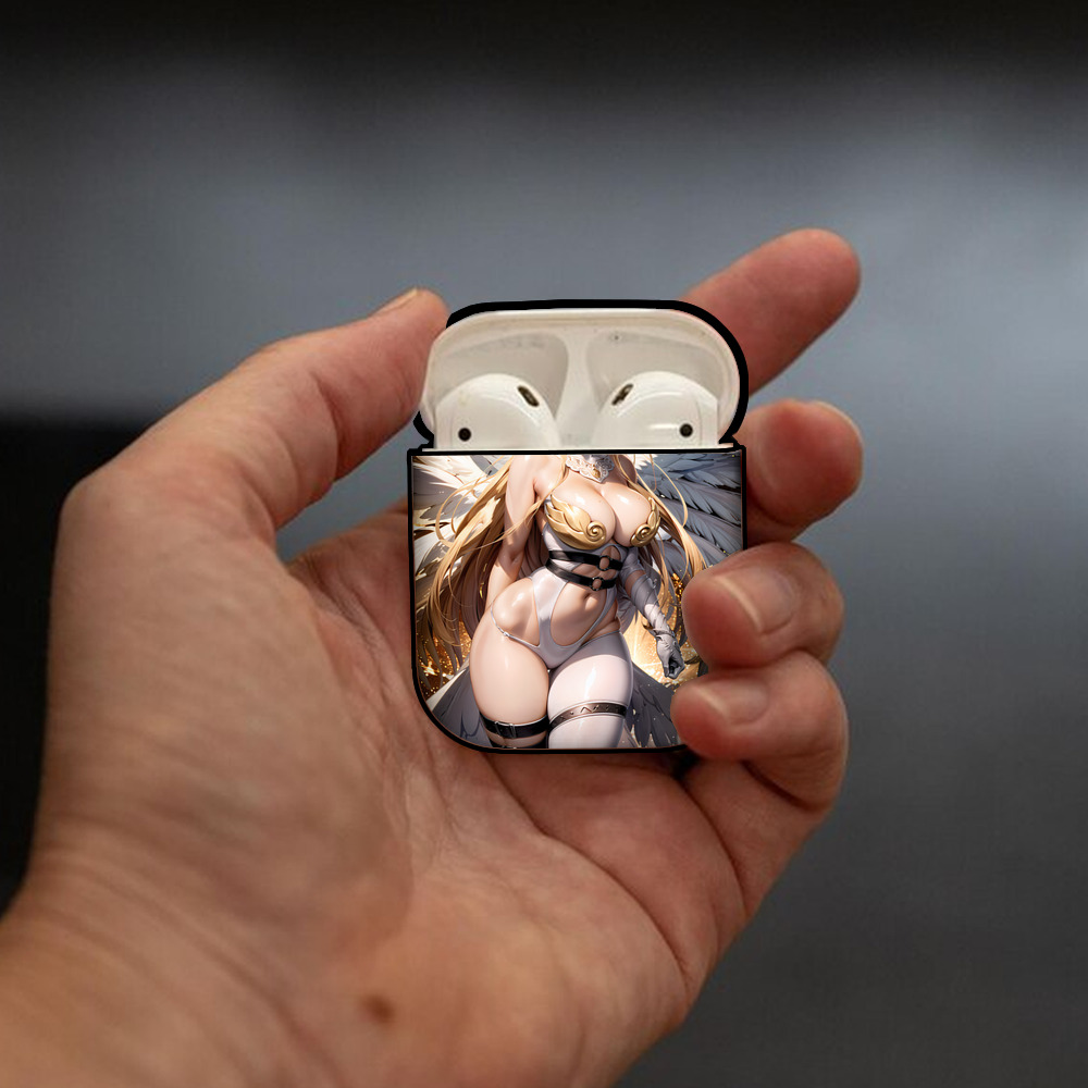 Digimon デジタルモンスター/デジモン AirPods 第2世代保護ケース ハードシェル ブラック 耐衝撃・防指紋・カラビナ付き
