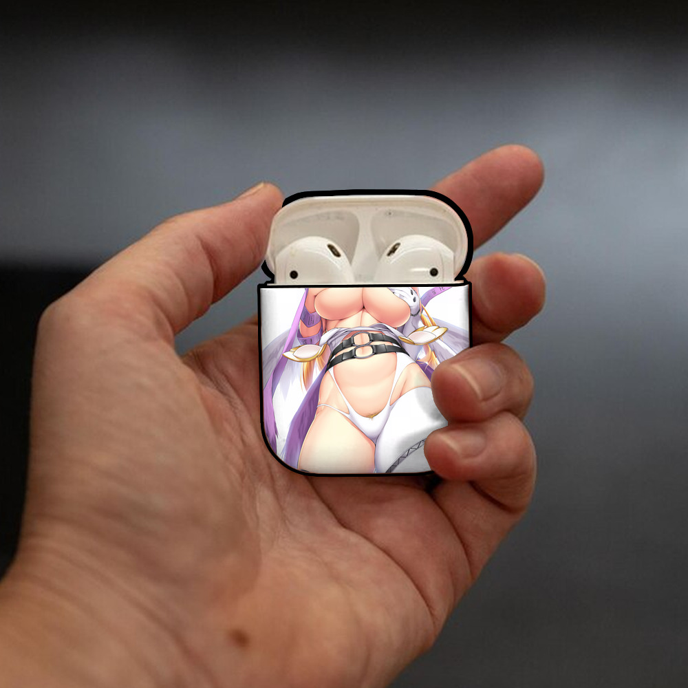 Digimon デジタルモンスター/デジモン AirPods 第2世代保護ケース ハードシェル ブラック 耐衝撃・防指紋・カラビナ付き