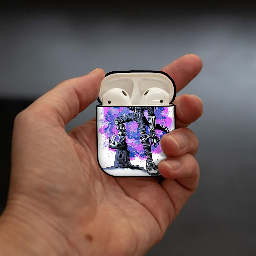 Digimon デジタルモンスター/デジモン AirPods 第2世代保護ケース ハードシェル ブラック 耐衝撃・防指紋・カラビナ付き