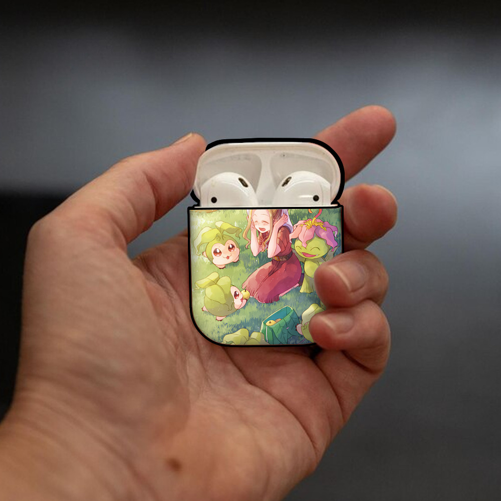 Digimon デジタルモンスター/デジモン AirPods 第2世代保護ケース ハードシェル ブラック 耐衝撃・防指紋・カラビナ付き
