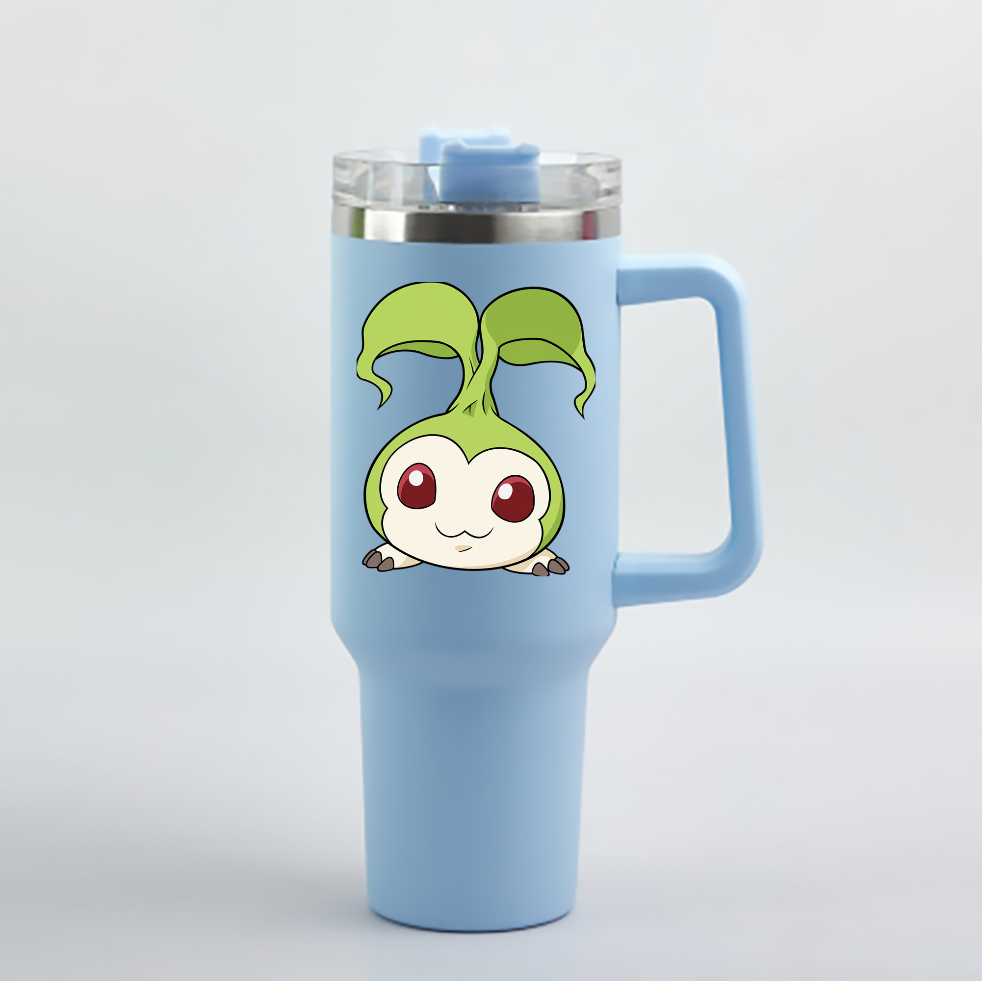 （画像用） Digimon デジタルモンスター/デジモン 1200mL車用タンブラー - クリスタルステッカー（プラスチックストロー付き）