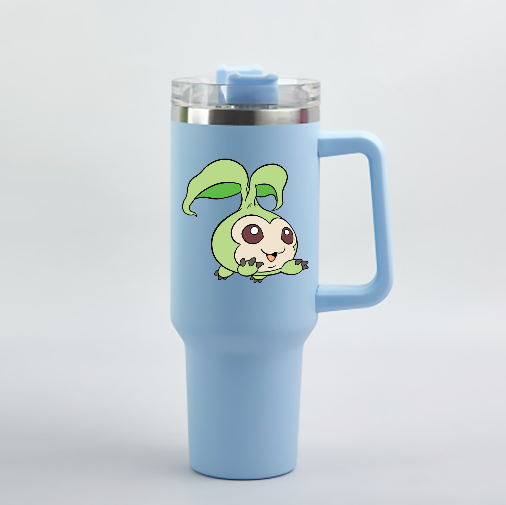 （画像用） Digimon デジタルモンスター/デジモン 1200mL車用タンブラー - クリスタルステッカー（プラスチックストロー付き）