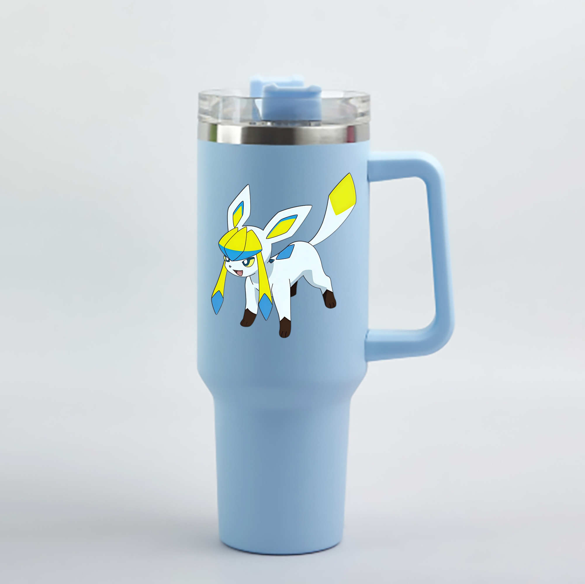 （画像用） Digimon デジタルモンスター/デジモン 1200mL車用タンブラー - クリスタルステッカー（プラスチックストロー付き）