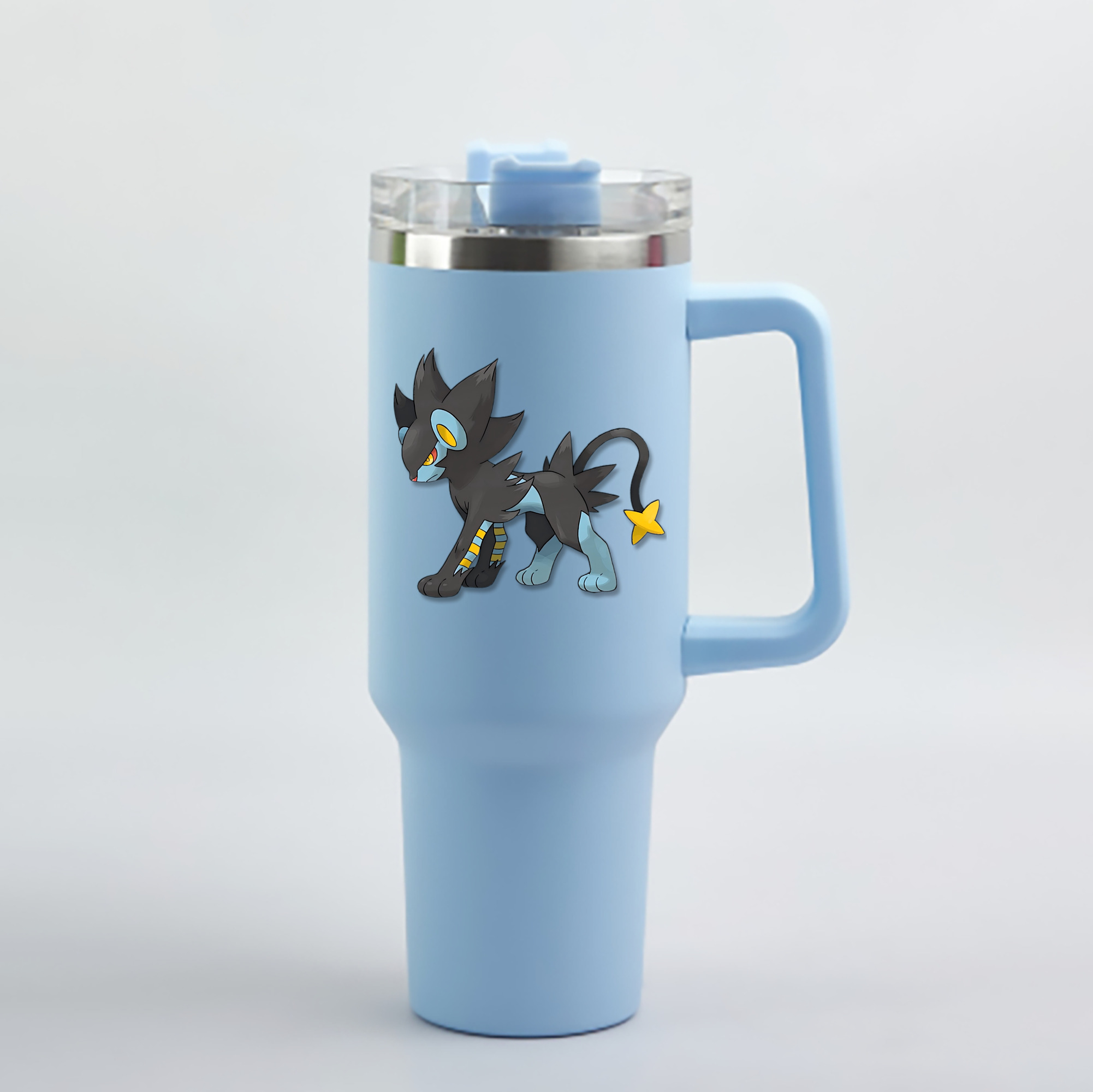 （画像用） Digimon デジタルモンスター/デジモン 1200mL車用タンブラー - クリスタルステッカー（プラスチックストロー付き）