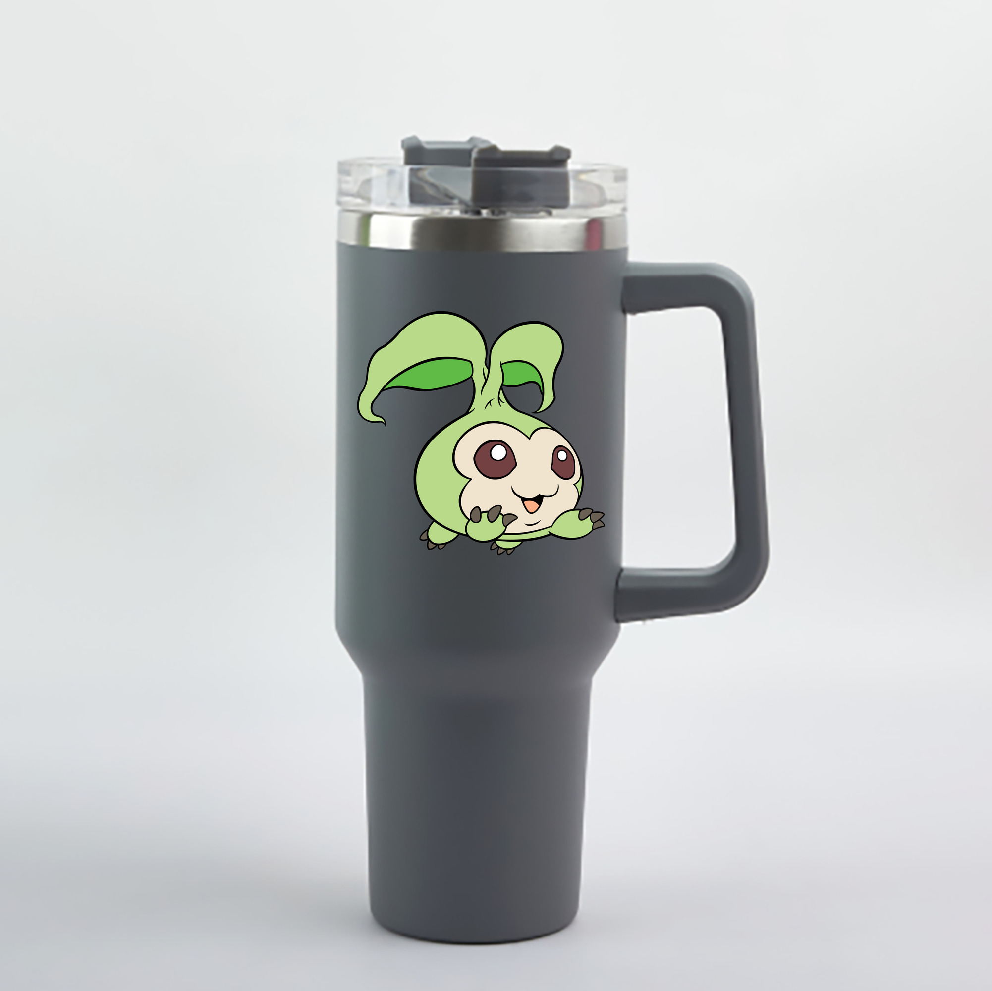 （画像用） Digimon デジタルモンスター/デジモン 1200mL車用タンブラー - クリスタルステッカー（プラスチックストロー付き）